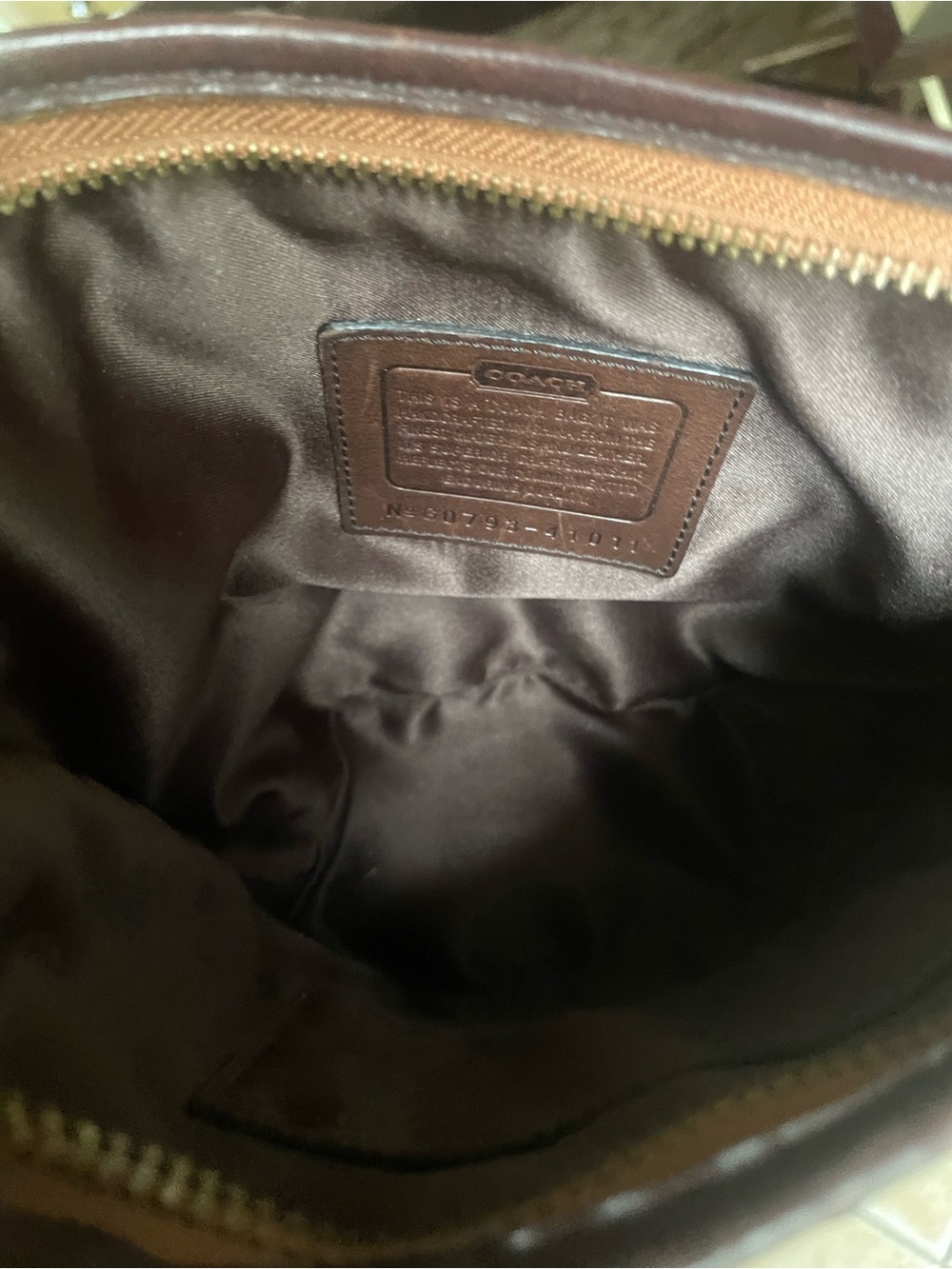 Rare coach patchwork leather bleecker MINI duffle shoulder bag Brown & Orange - Picture 7 of 8